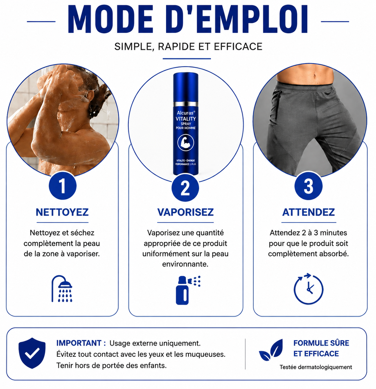 Spray de Vitalité Pour Homme Alcuras®