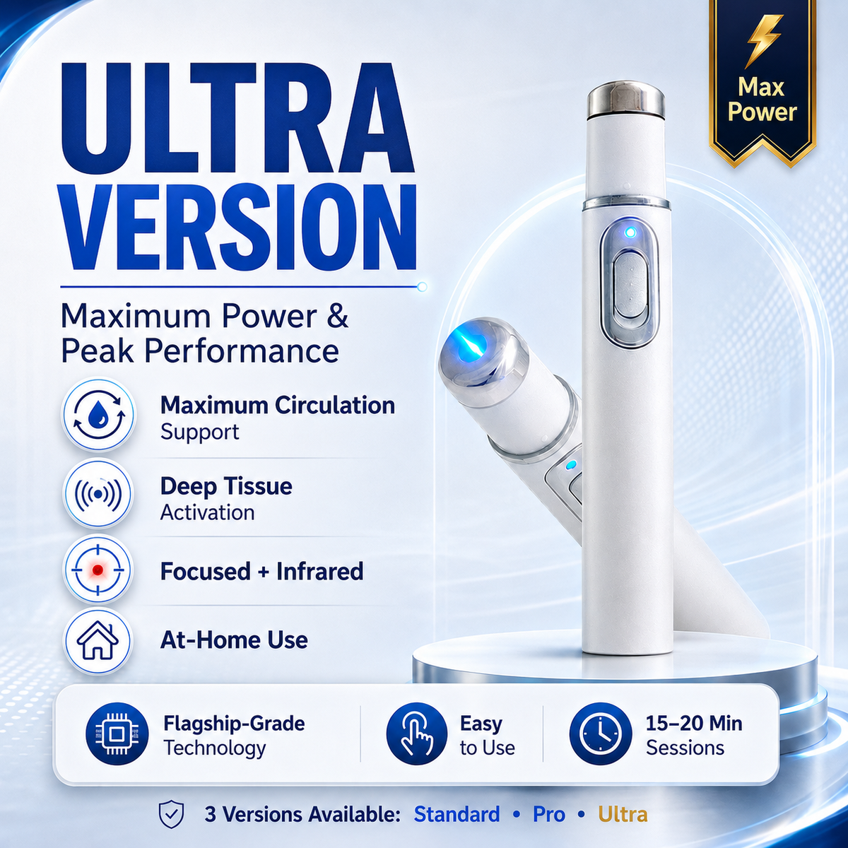 Mresio Ultrasonic Shock Wave Therapy Massager——Restore Circulation. Relieve Deep Pain. Rebuild Male Confidence.