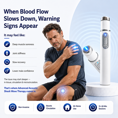 Mresio Ultrasonic Shock Wave Therapy Massager——Restore Circulation. Relieve Deep Pain. Rebuild Male Confidence.