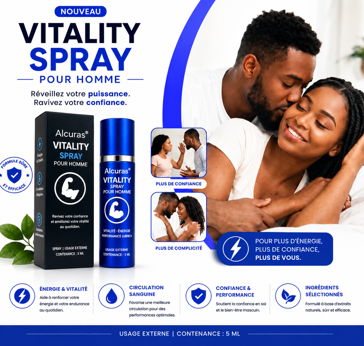 Spray de Vitalité Pour Homme Alcuras®